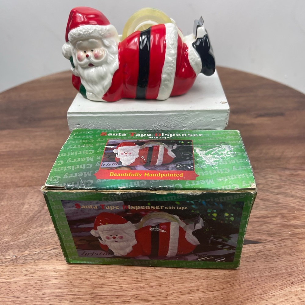 Santa tape dispenser with tape.